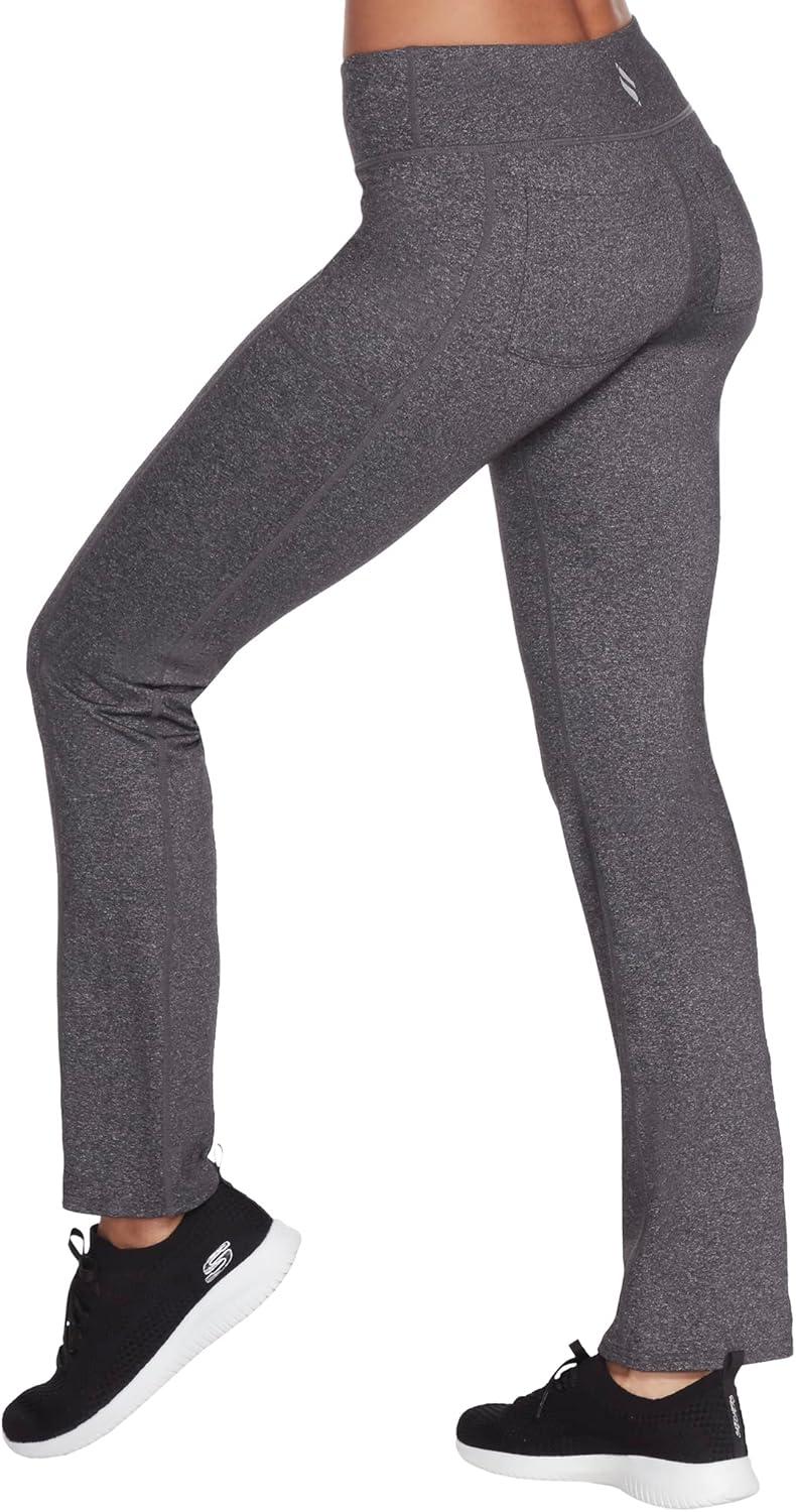 imageSkechers Womens Go Walk High Waisted Pant Joy 4Way Stretch MoistureWicking Layered WaistbandDark Taupe