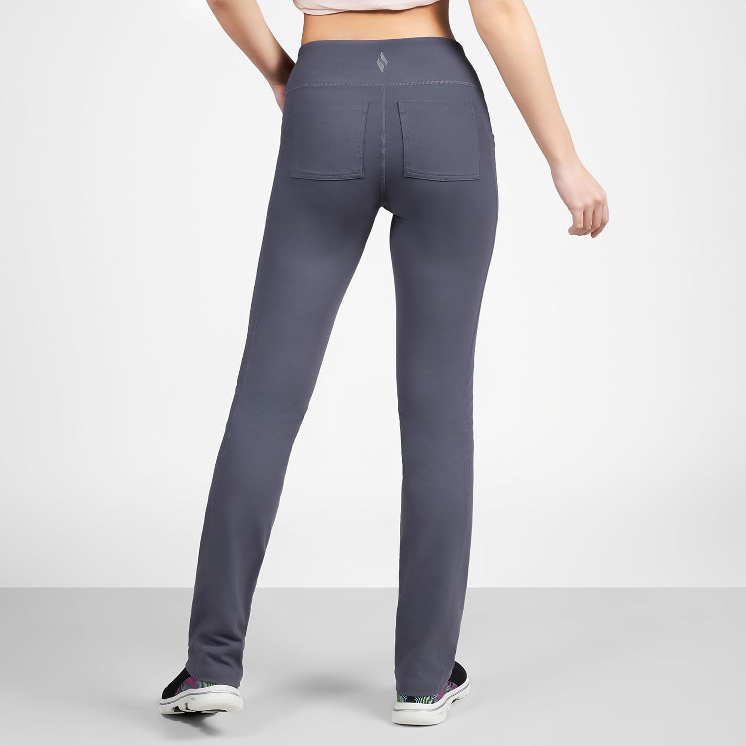 imageSkechers Womens Go Walk High Waisted Pant Joy 4Way Stretch MoistureWicking Layered WaistbandGreystone