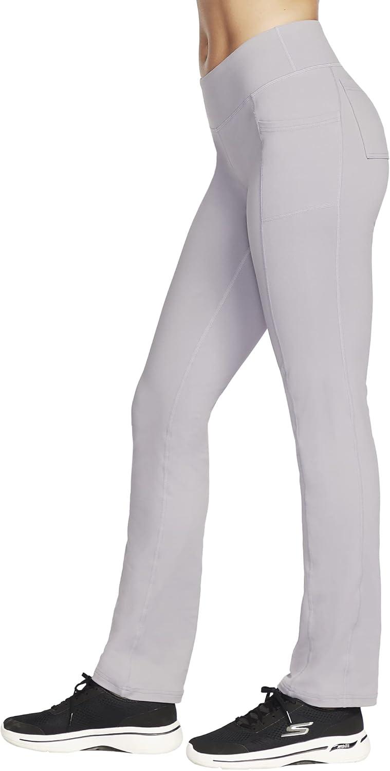 imageSkechers Womens Go Walk High Waisted Pant Joy 4Way Stretch MoistureWicking Layered WaistbandPewter