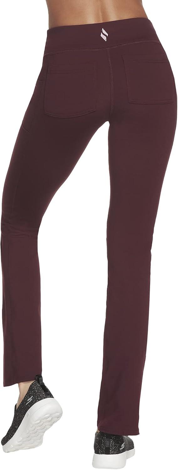 imageSkechers Womens Go Walk High Waisted Pant Joy 4Way Stretch MoistureWicking Layered WaistbandWinetasting