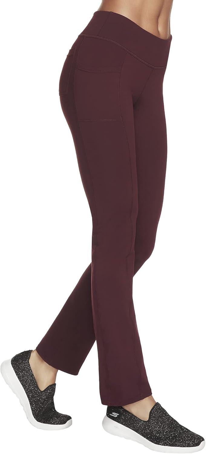 imageSkechers Womens Go Walk High Waisted Pant Joy 4Way Stretch MoistureWicking Layered WaistbandWinetasting