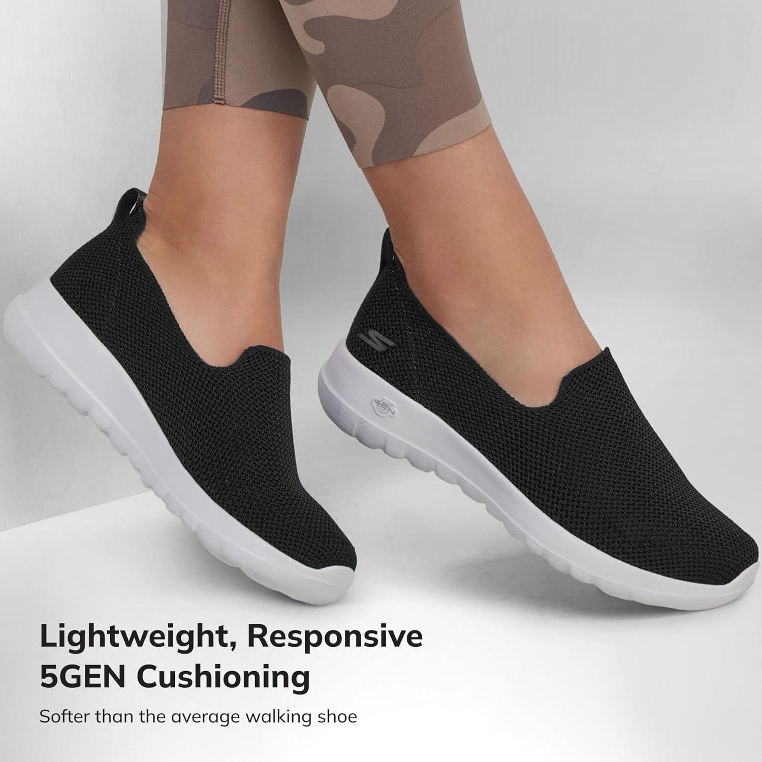 imageSkechers Womens Go Walk Joy Cushioning SneakersBlackWhite