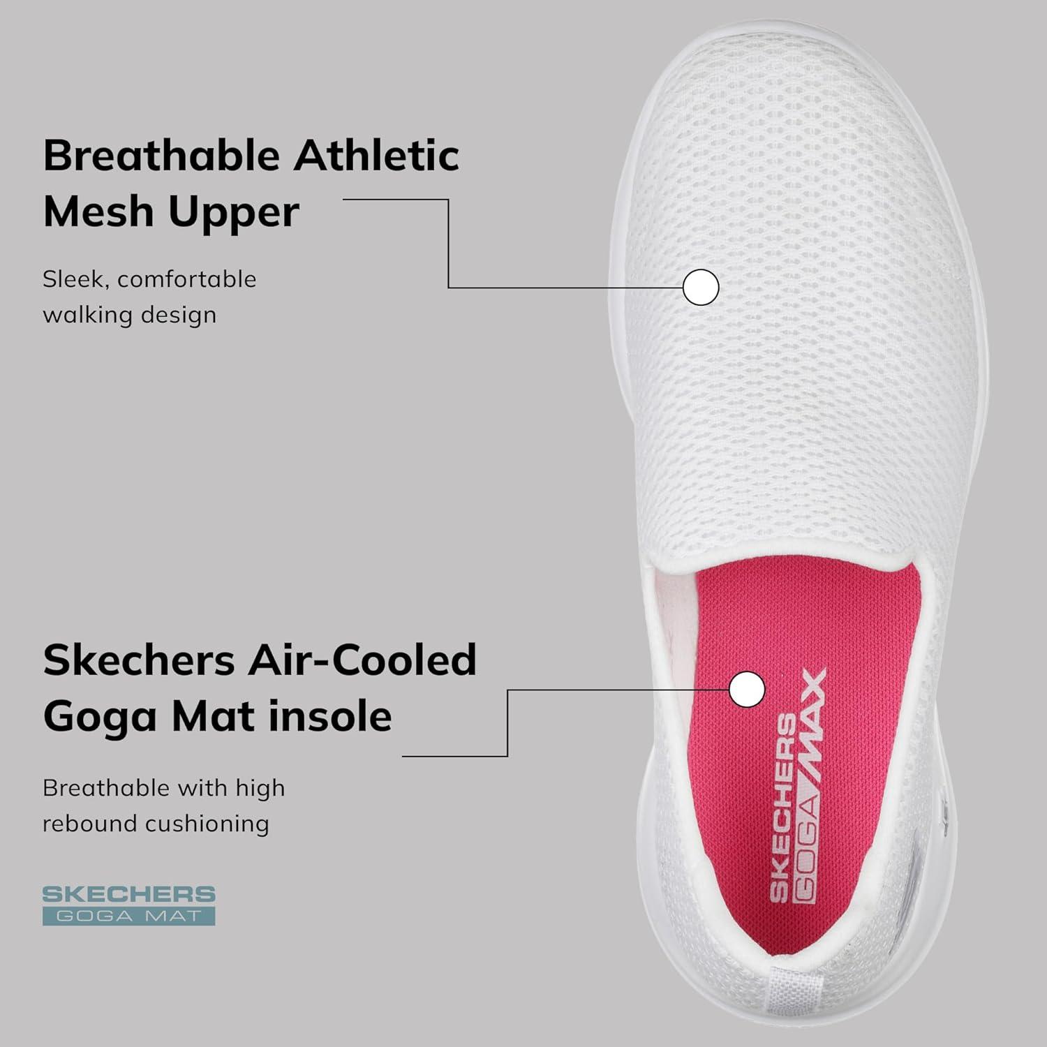 imageSkechers Womens Go Walk Joy Cushioning SneakersWhite