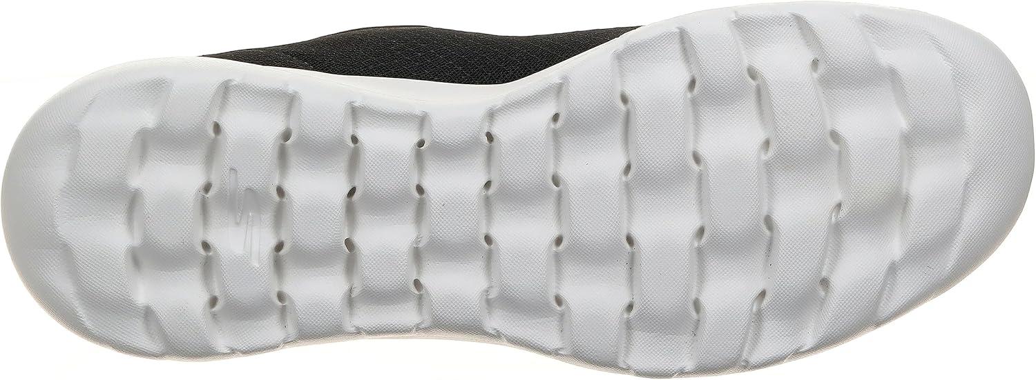 imageSkechers Womens Go Walk Joy Ecstatic SneakersBlack Textile White Trim Dark