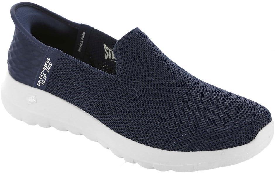 imageSkechers Womens Go Walk Joy Vela Hands Free SlipinsNavyWhite