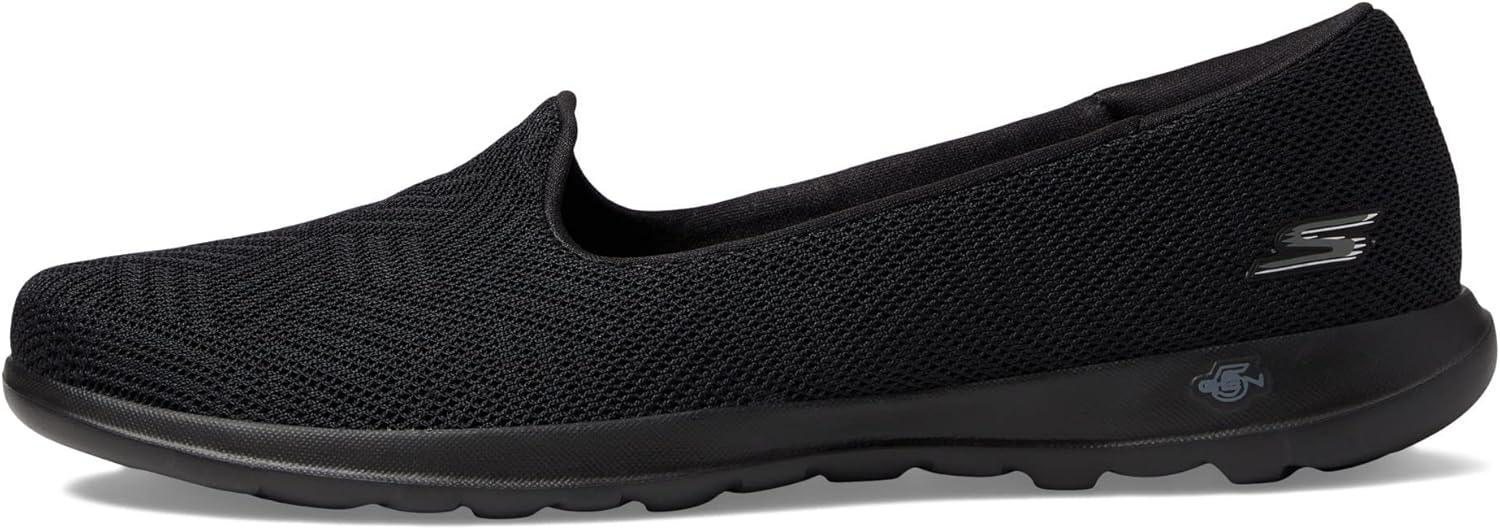 imageSkechers Womens Go Walk Lite Sweet Gal Slipon Mesh SneakersBlackBlack