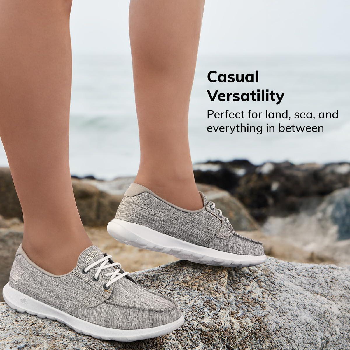 imageSkechers Womens Go Walk Lite15433 Boat ShoeGrey