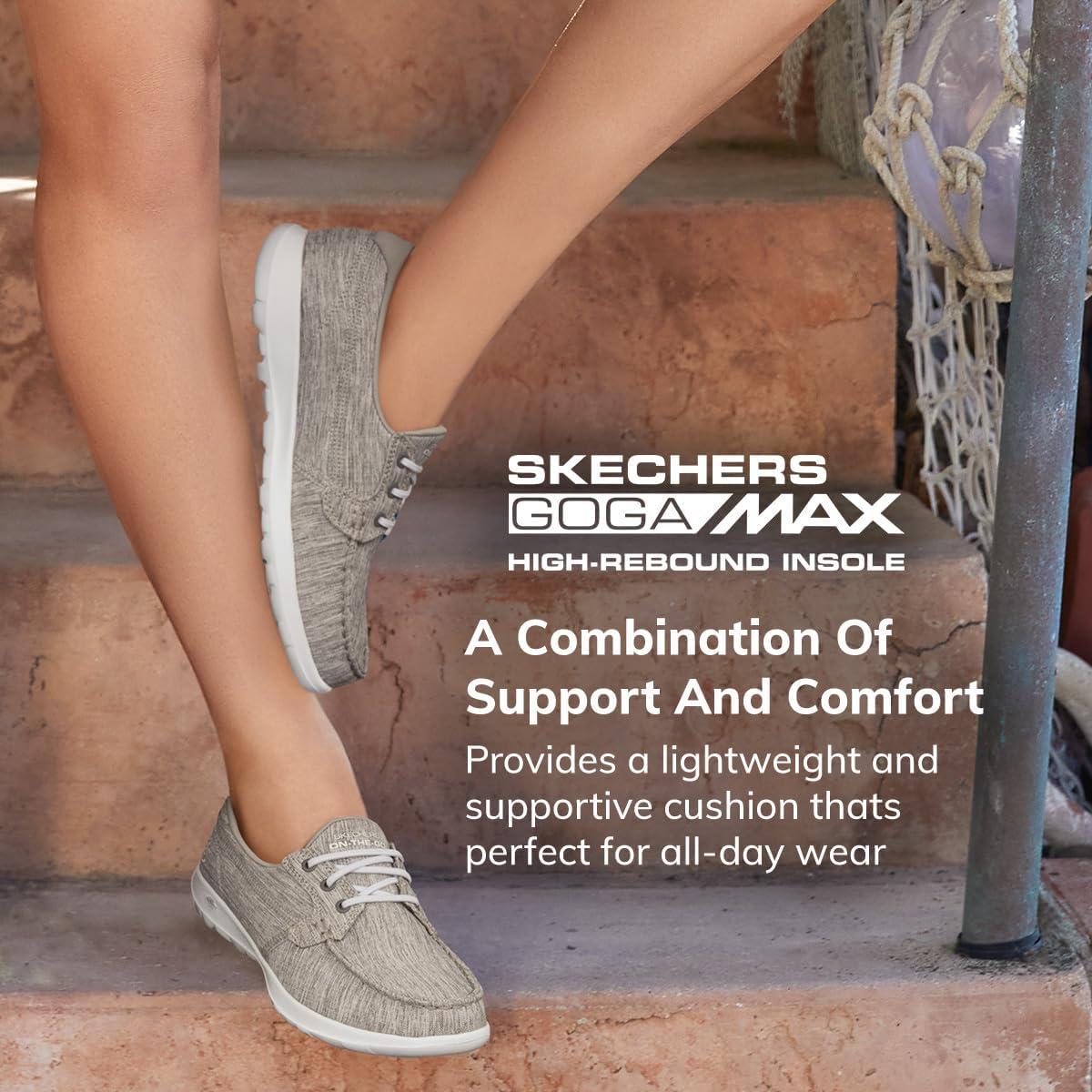 imageSkechers Womens Go Walk Lite15433 Boat ShoeGrey