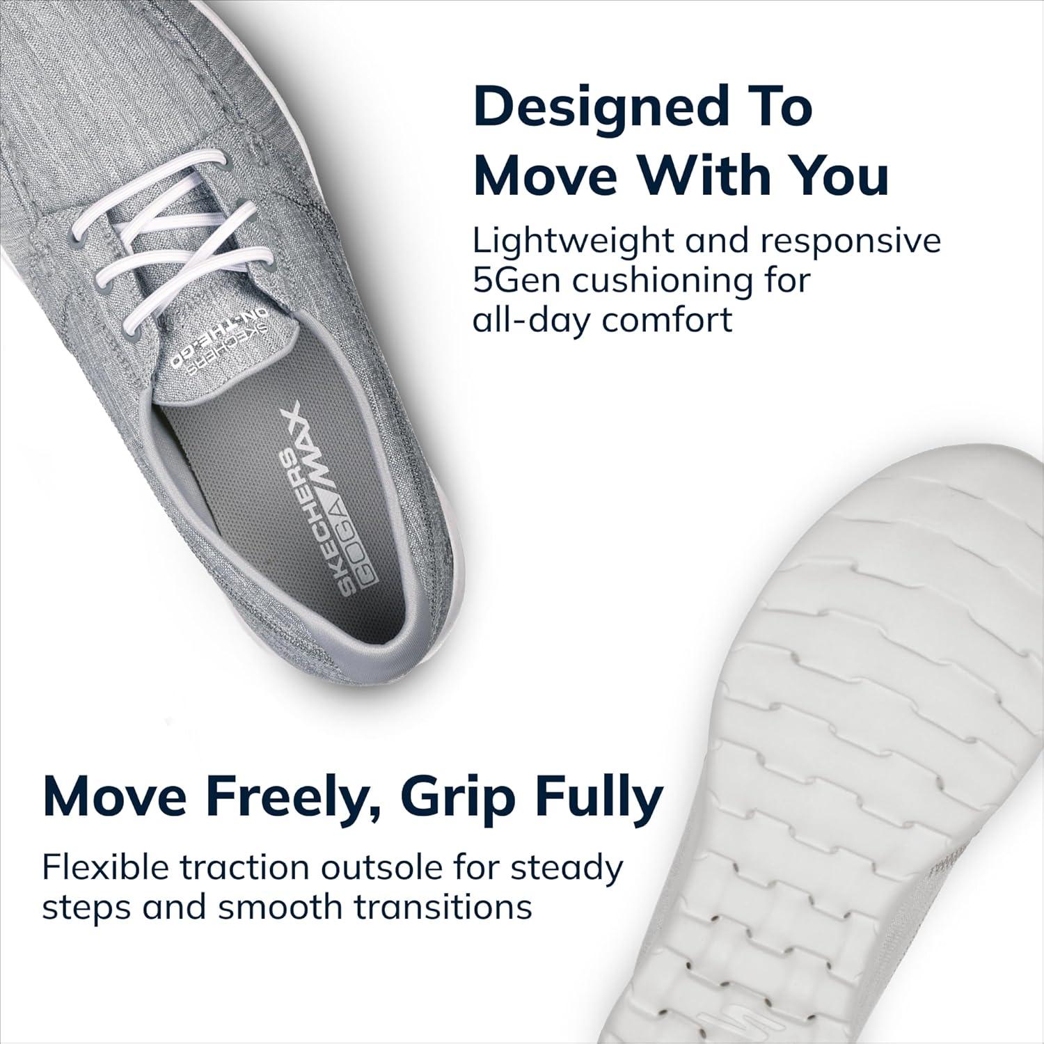 imageSkechers Womens Go Walk Lite15433 Boat ShoeGrey