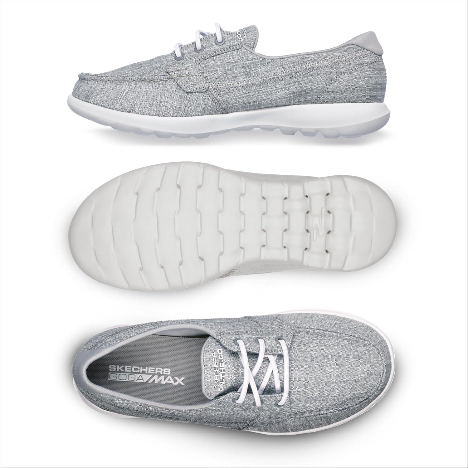 imageSkechers Womens Go Walk Lite15433 Boat ShoeGrey