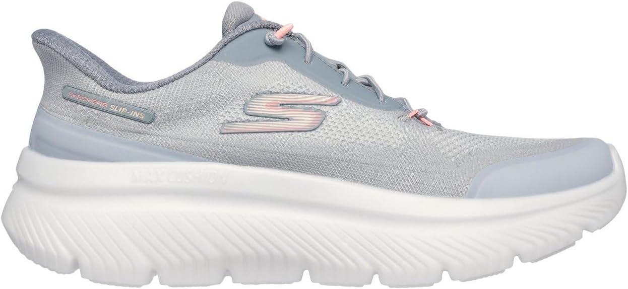 imageSkechers Womens Go Walk Max Cushioning Hyper Burst Nikita Hands Free Slipins SneakerGrayPink