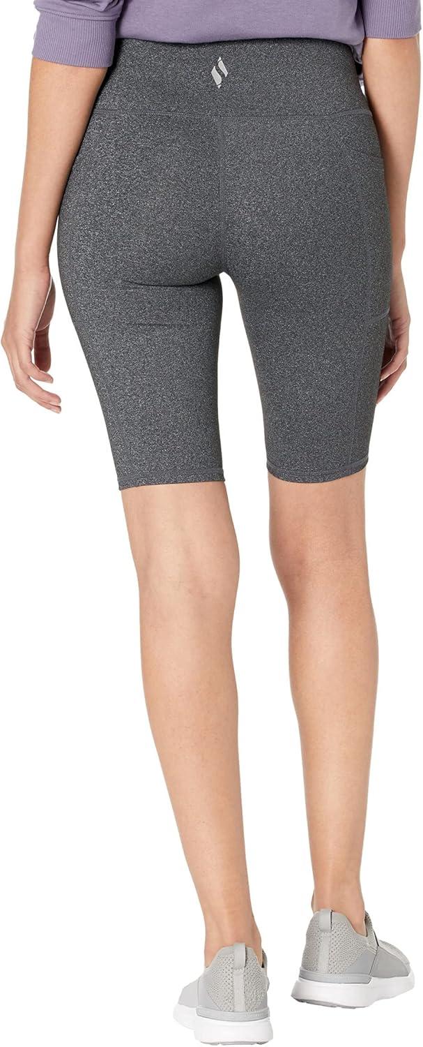 imageSkechers Womens Go Walk Slip Ins High Waisted 10quot Active Bike ShortHeathered Gray