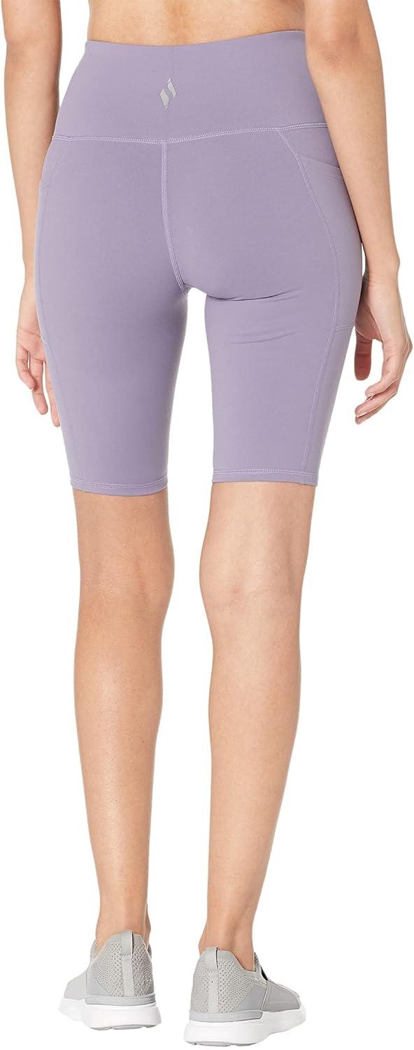 imageSkechers Womens Go Walk Slip Ins High Waisted 10quot Active Bike ShortPurple Gray
