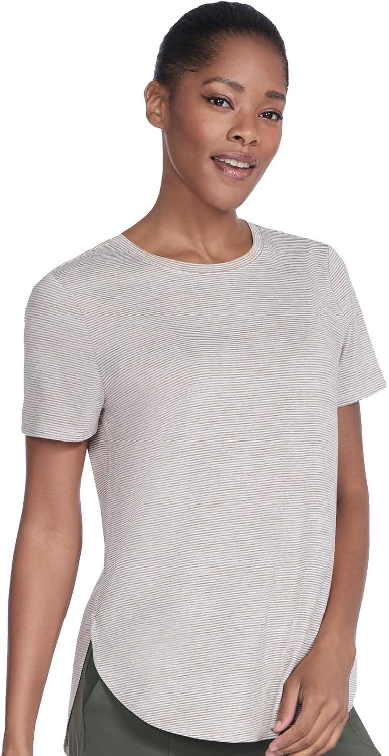 imageSkechers Womens Godri Swift Tunic TeeEgretDesert Swift Stripe