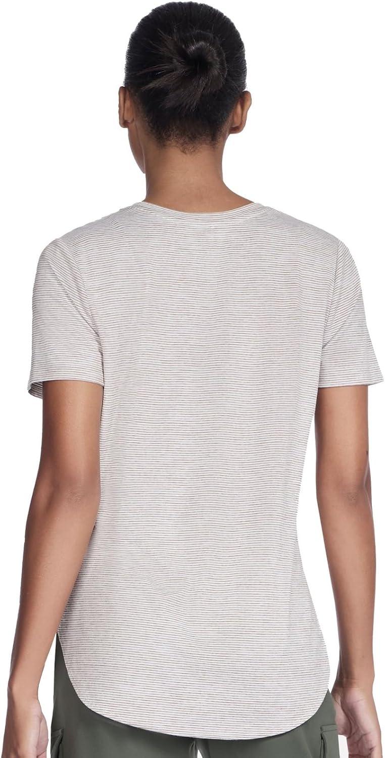 imageSkechers Womens Godri Swift Tunic TeeEgretDesert Swift Stripe