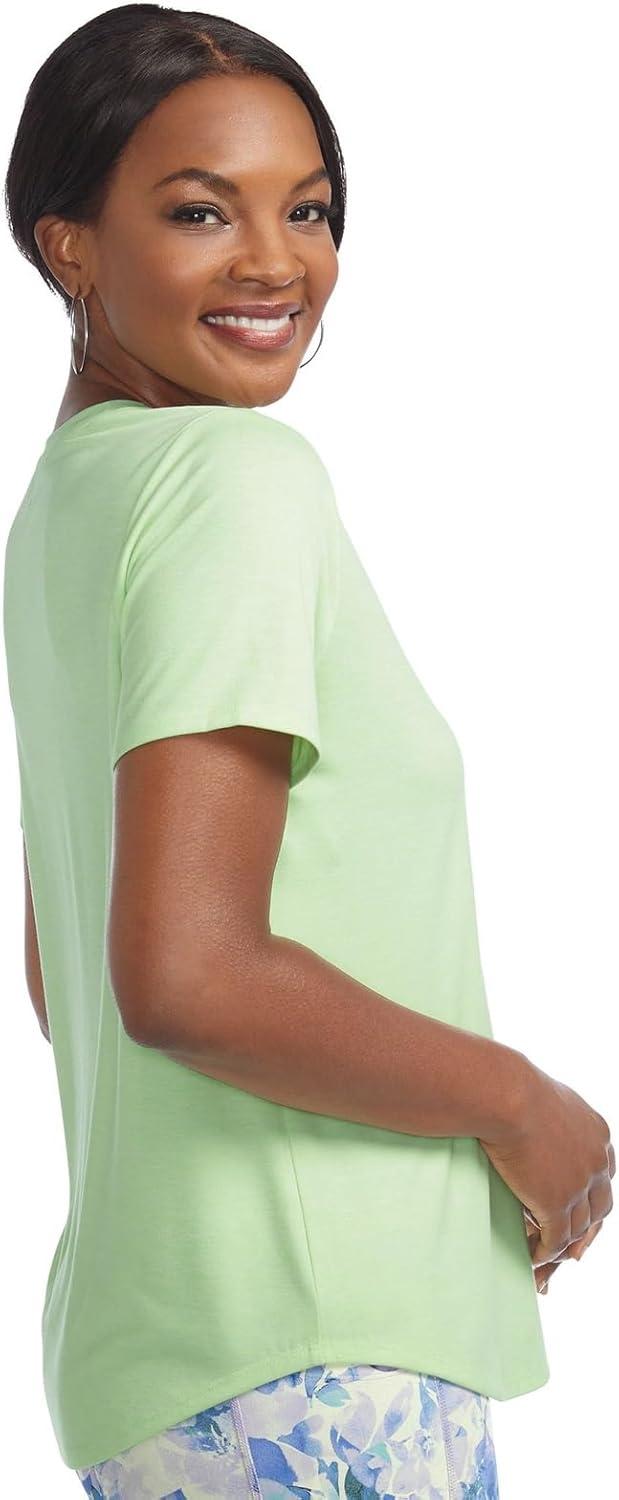 imageSkechers Womens Godri Swift Tunic TeeLettuce Green Bright White Swift