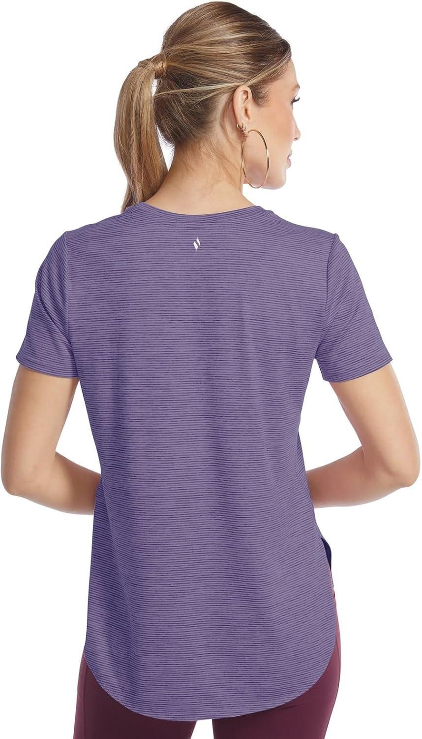 imageSkechers Womens Godri Swift Tunic TeeSimply VioletPastel Lilac Swift Stripe