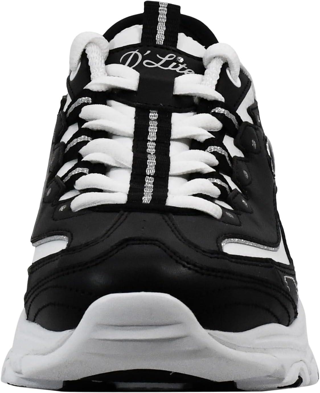 imageSkechers Womens Hands Free DLites New ClassicSneakerBlackWhiteSilver
