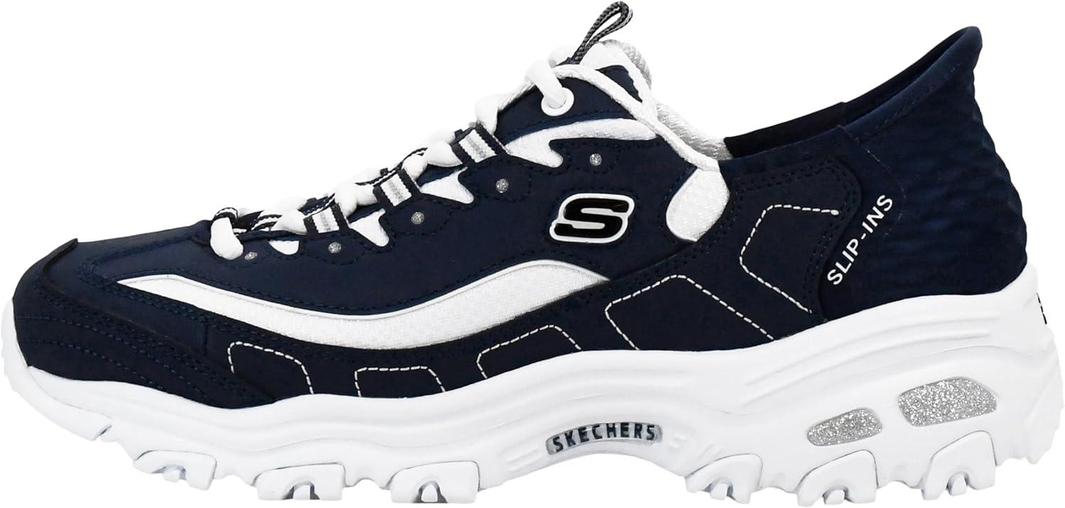imageSkechers Womens Hands Free DLites New ClassicSneakerNavyWhite