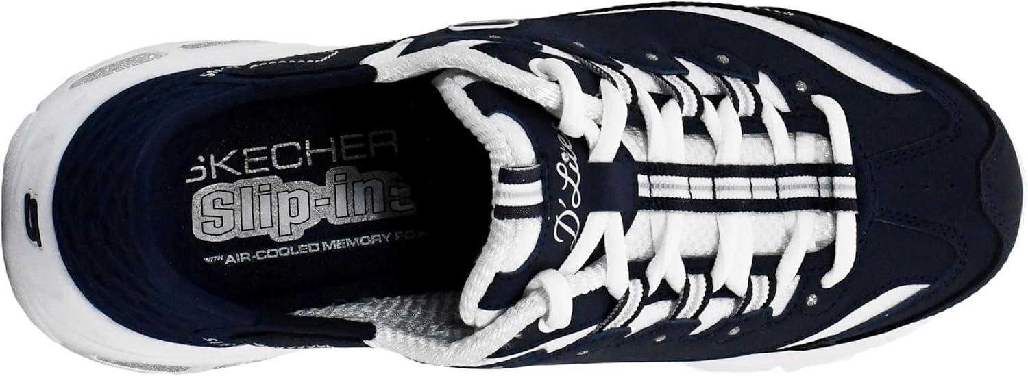 imageSkechers Womens Hands Free DLites New ClassicSneakerNavyWhite