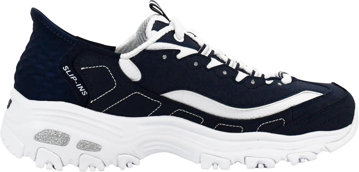 imageSkechers Womens Hands Free DLites New ClassicSneakerNavyWhite