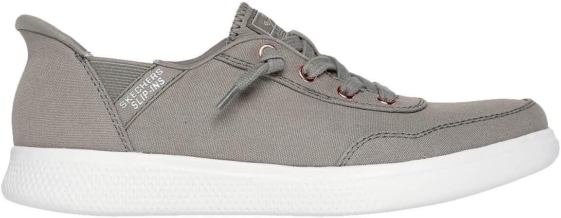 imageSkechers Womens Hands Free SlipIns Skip Cute B Cute Sweet SneakerOlive Canvas
