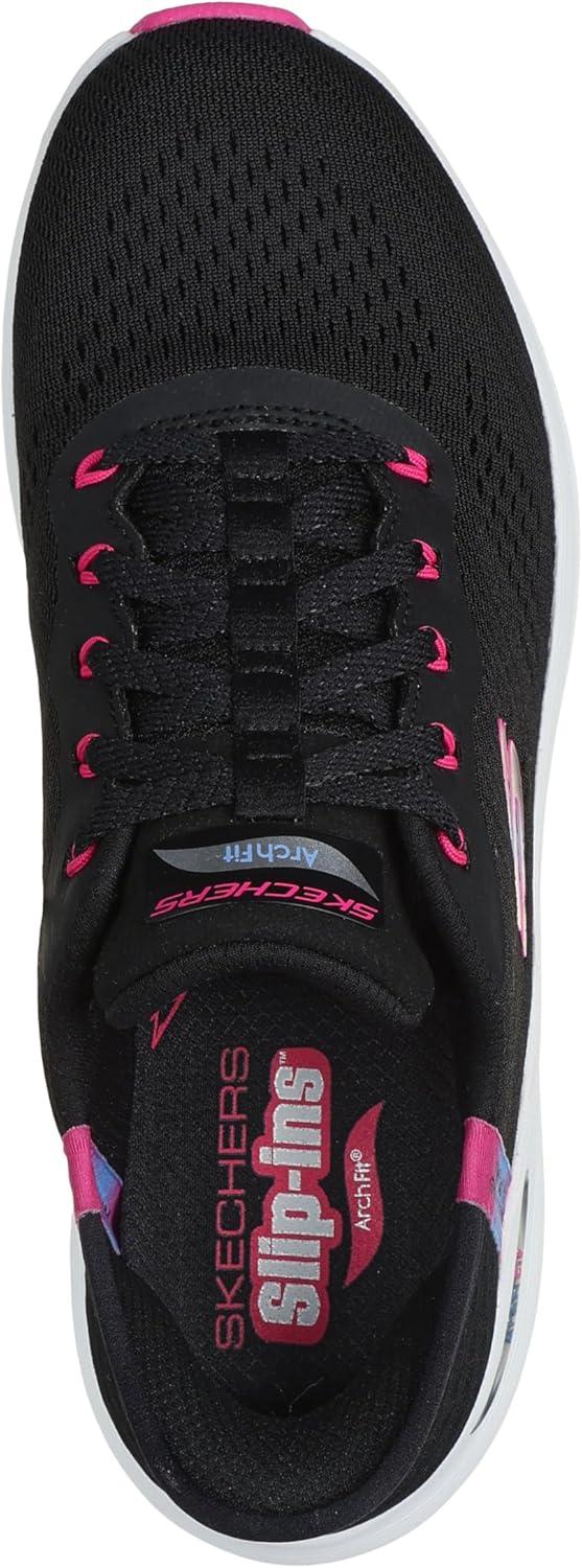 imageSkechers Womens Hands Free Slipins Arch Fit 20Easy ChicBkhpblackHot Pink