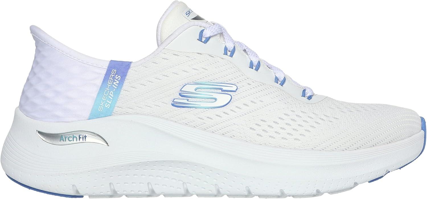 imageSkechers Womens Hands Free Slipins Arch Fit 20Easy ChicWblwhiteBlue