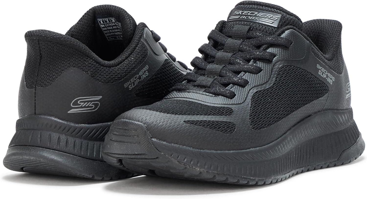 imageSkechers Womens Hands Free Slipins Bobs Squad 4 Staple LookBlackBlack
