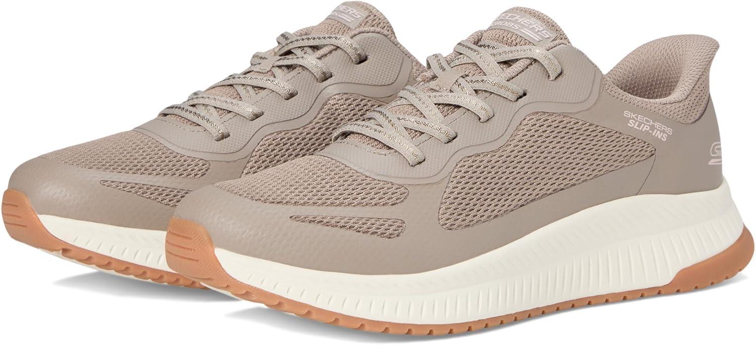 imageSkechers Womens Hands Free Slipins Bobs Squad 4 Staple LookTaupe
