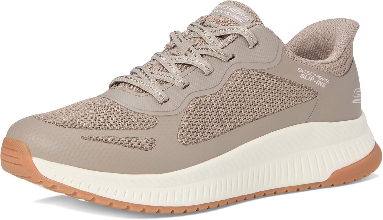 imageSkechers Womens Hands Free Slipins Bobs Squad 4 Staple LookTaupe