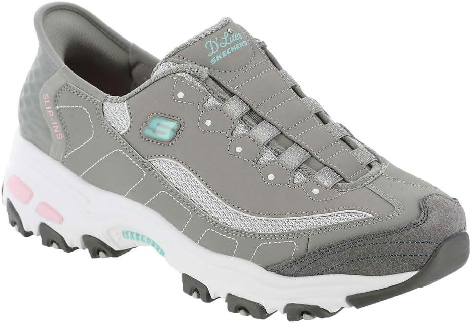 imageSkechers Womens Hands Free Slipins DLitesGrey Light Pinkgylp