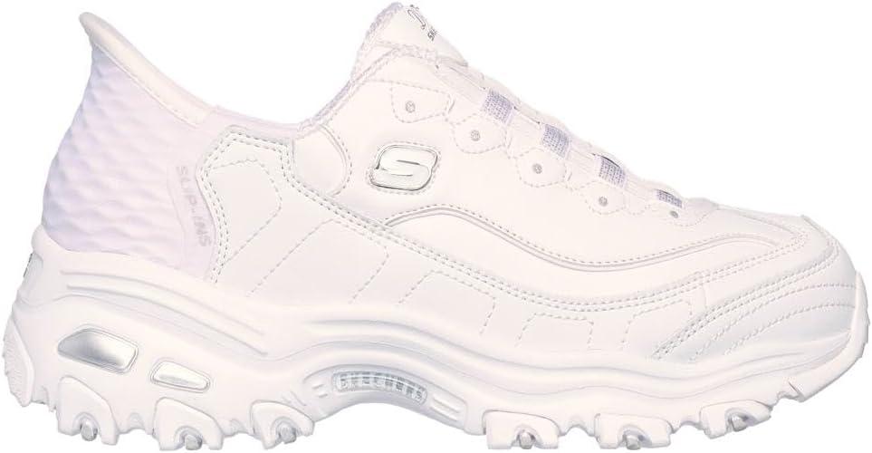 imageSkechers Womens Hands Free Slipins DLitesWhite Silverwsl