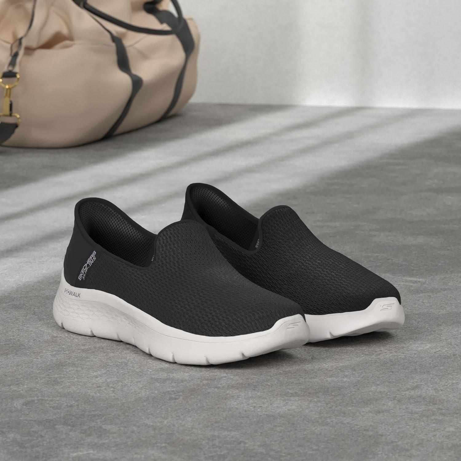 imageSkechers Womens Hands Free Slipins Go Walk Flex SneakersBlackWhite