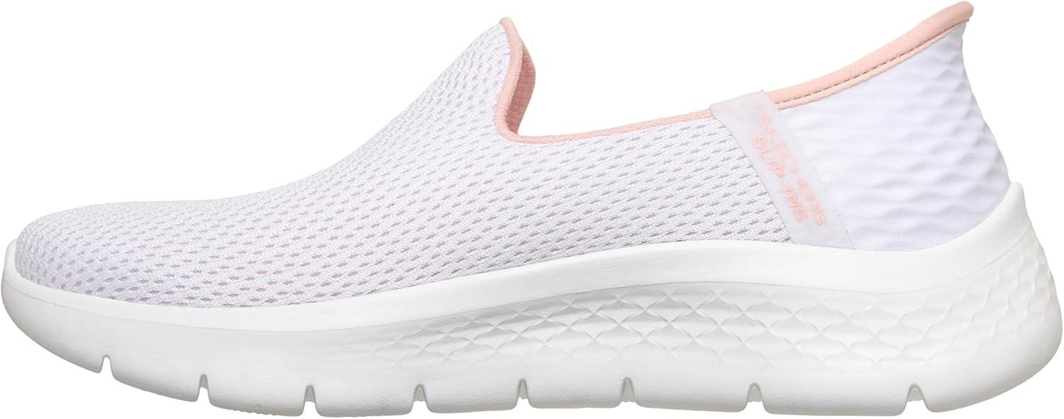 imageSkechers Womens Hands Free Slipins Go Walk Flex SneakersWhitePink