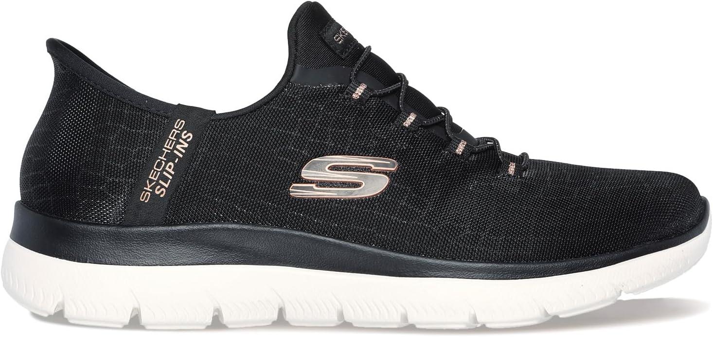 imageSkechers Womens Hands Free Slipins SummitsClassy NightBlack Rose Gold