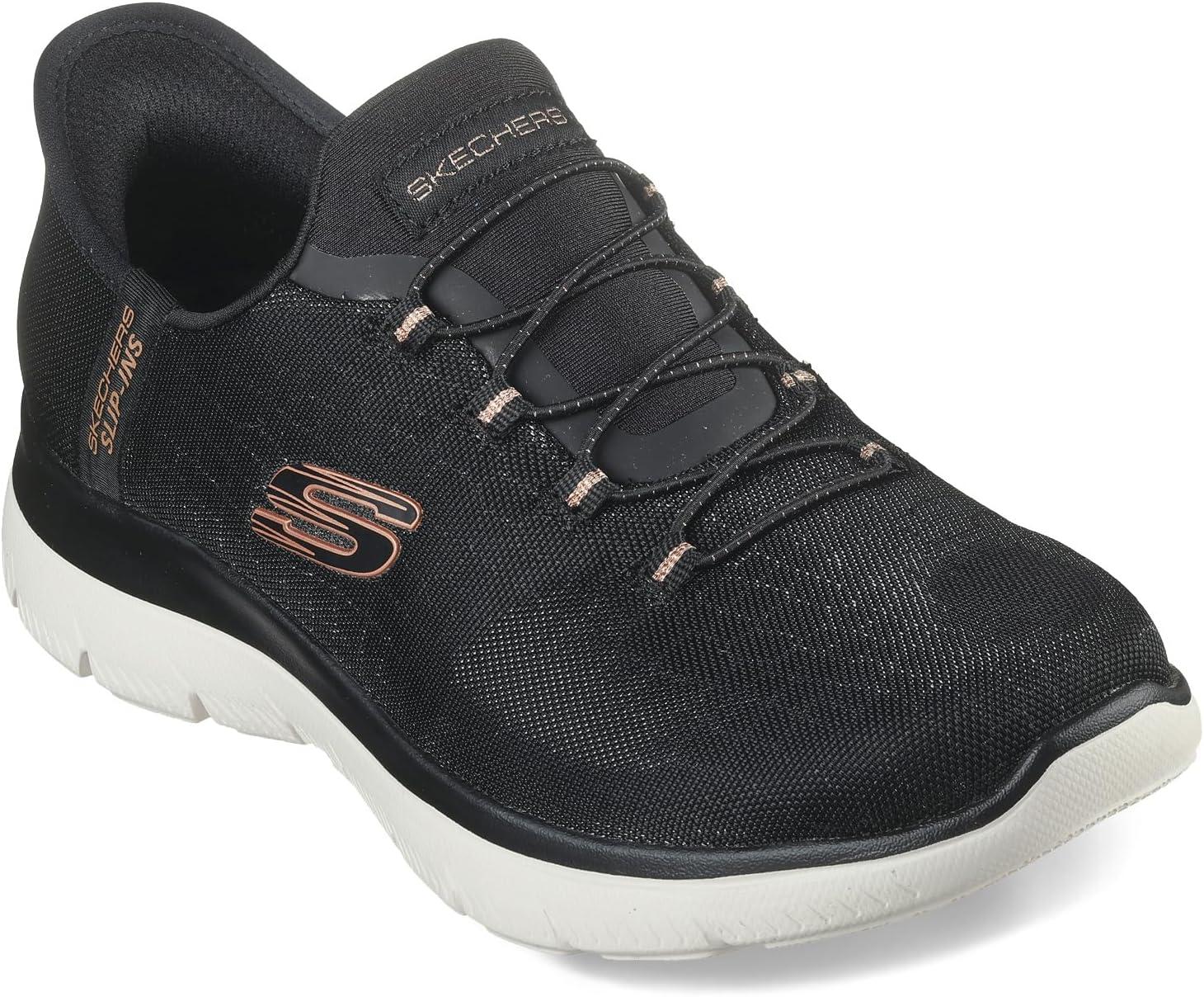 imageSkechers Womens Hands Free Slipins SummitsClassy NightBlack Rose Gold