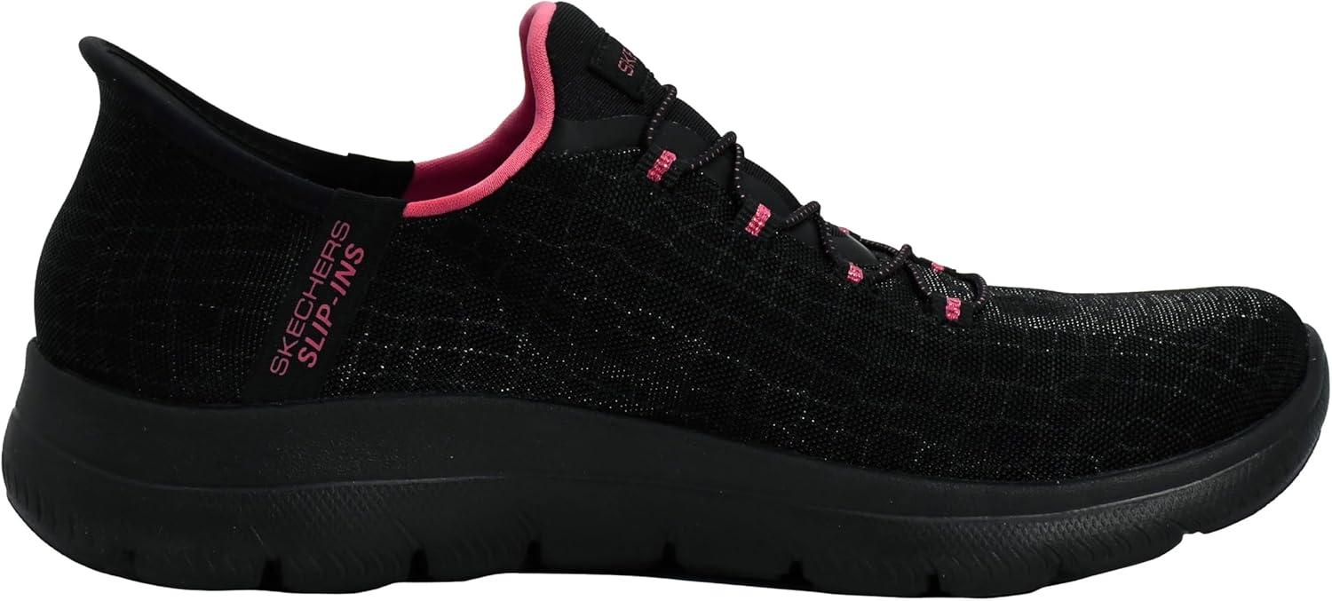 imageSkechers Womens Hands Free Slipins SummitsClassy NightBlackHot Pink