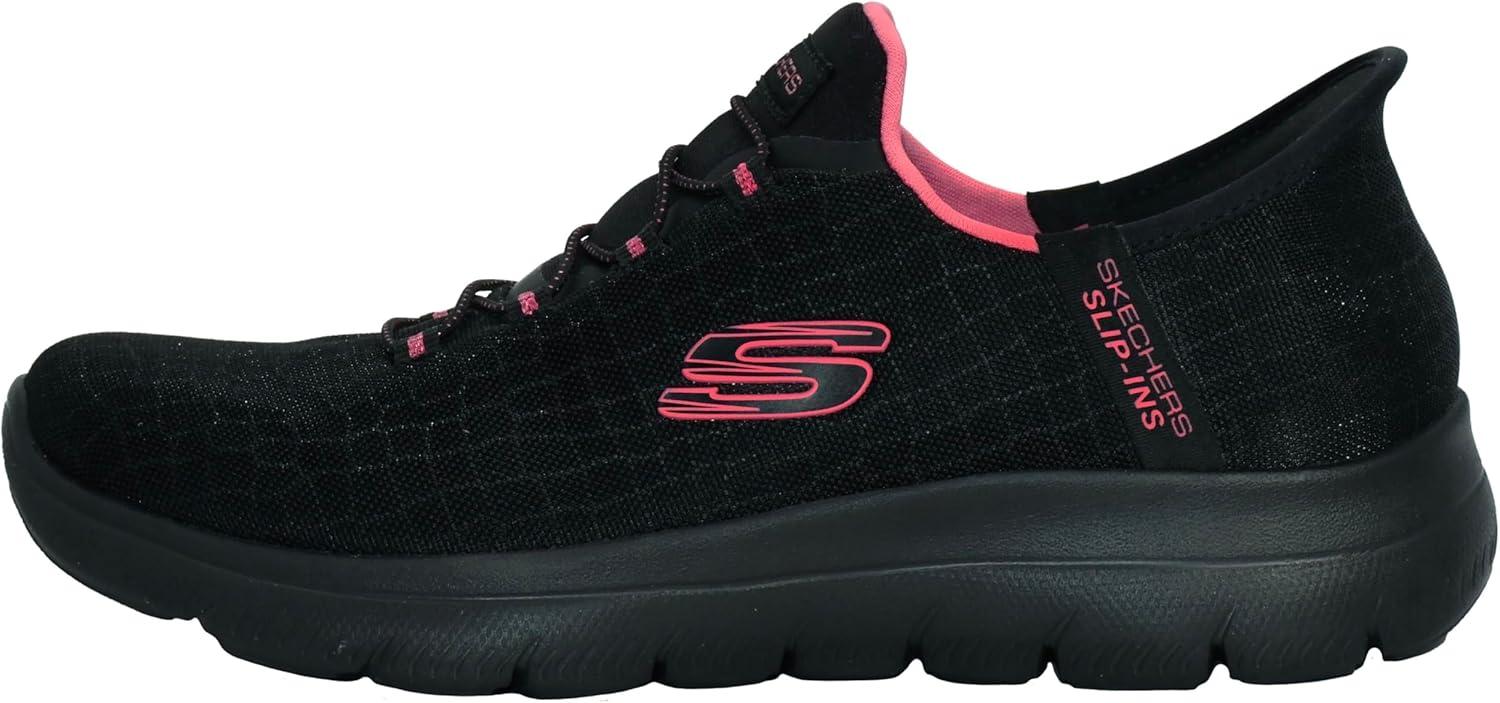 imageSkechers Womens Hands Free Slipins SummitsClassy NightBlackHot Pink