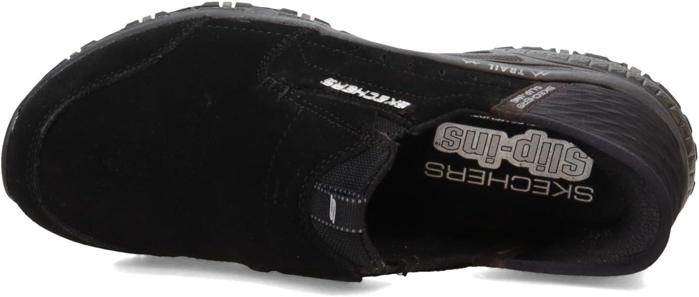 imageSkechers Womens Hillcrest Sunapee Hands Free SlipIn LoafersBlack Suede Lycra Trim