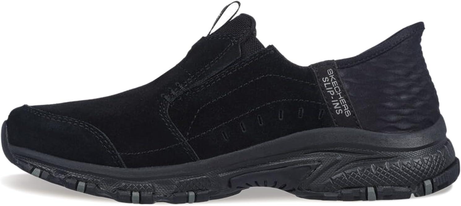 imageSkechers Womens Hillcrest Sunapee Hands Free SlipIn LoafersBlack Suede Lycra Trim