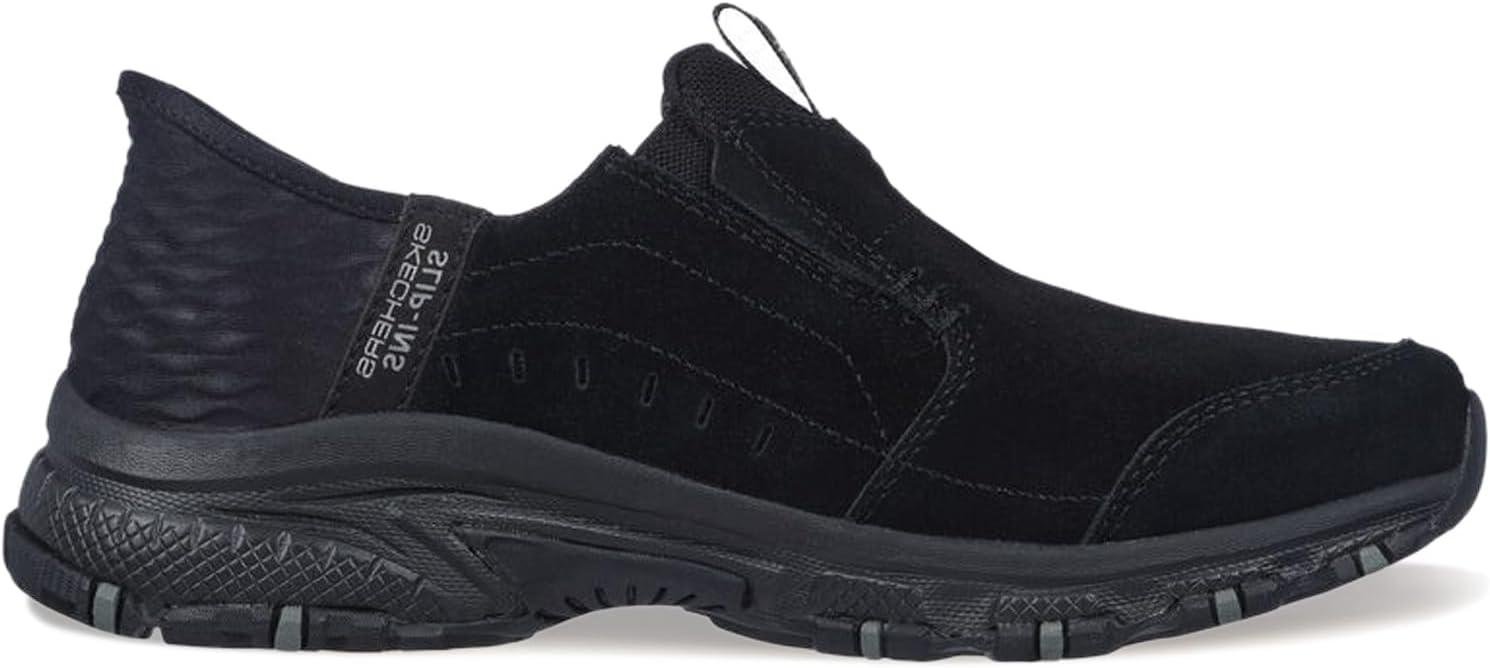 imageSkechers Womens Hillcrest Sunapee Hands Free SlipIn LoafersBlack Suede Lycra Trim