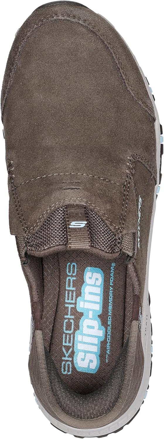 imageSkechers Womens Hillcrest Sunapee Hands Free SlipIn LoafersDarkTaupe