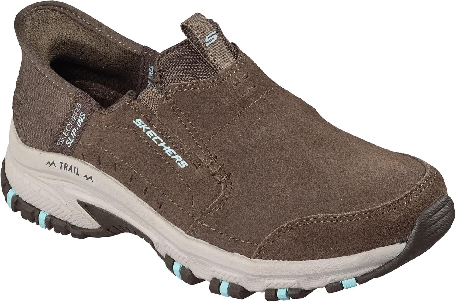 imageSkechers Womens Hillcrest Sunapee Hands Free SlipIn LoafersDarkTaupe