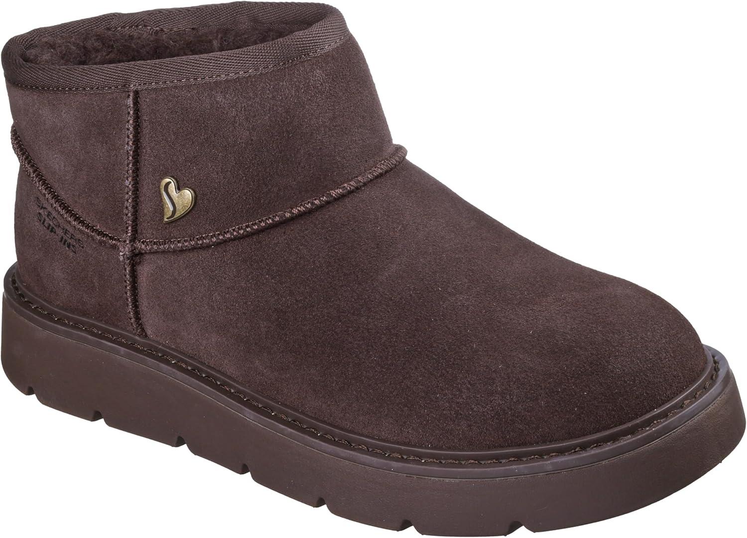 imageSkechers Womens Keepsakes Cozy Mini Hands Free Slipins Snow BootChocolate
