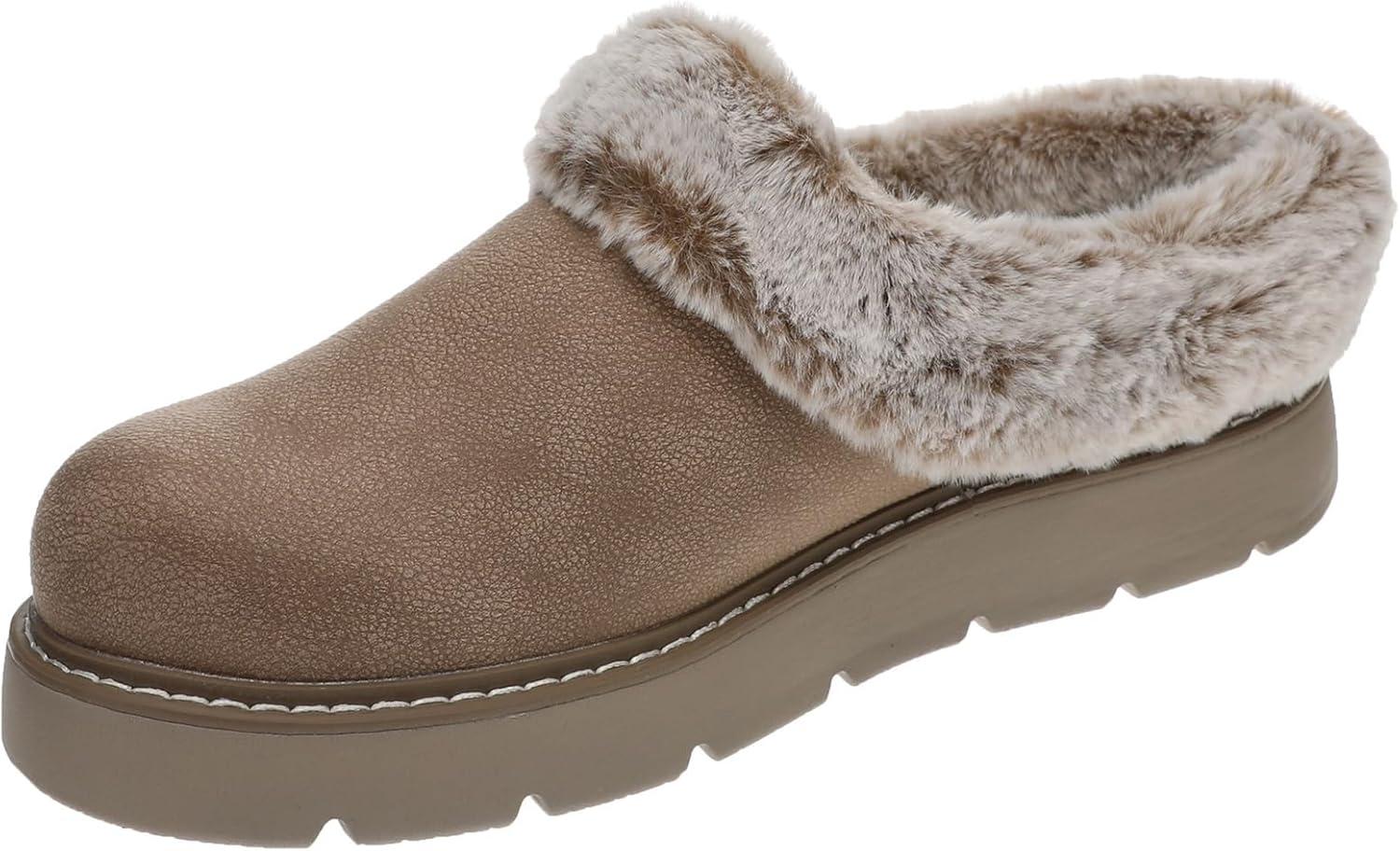 imageSkechers Womens Keepsakes Lite Cozy Blend SlippersTaupe