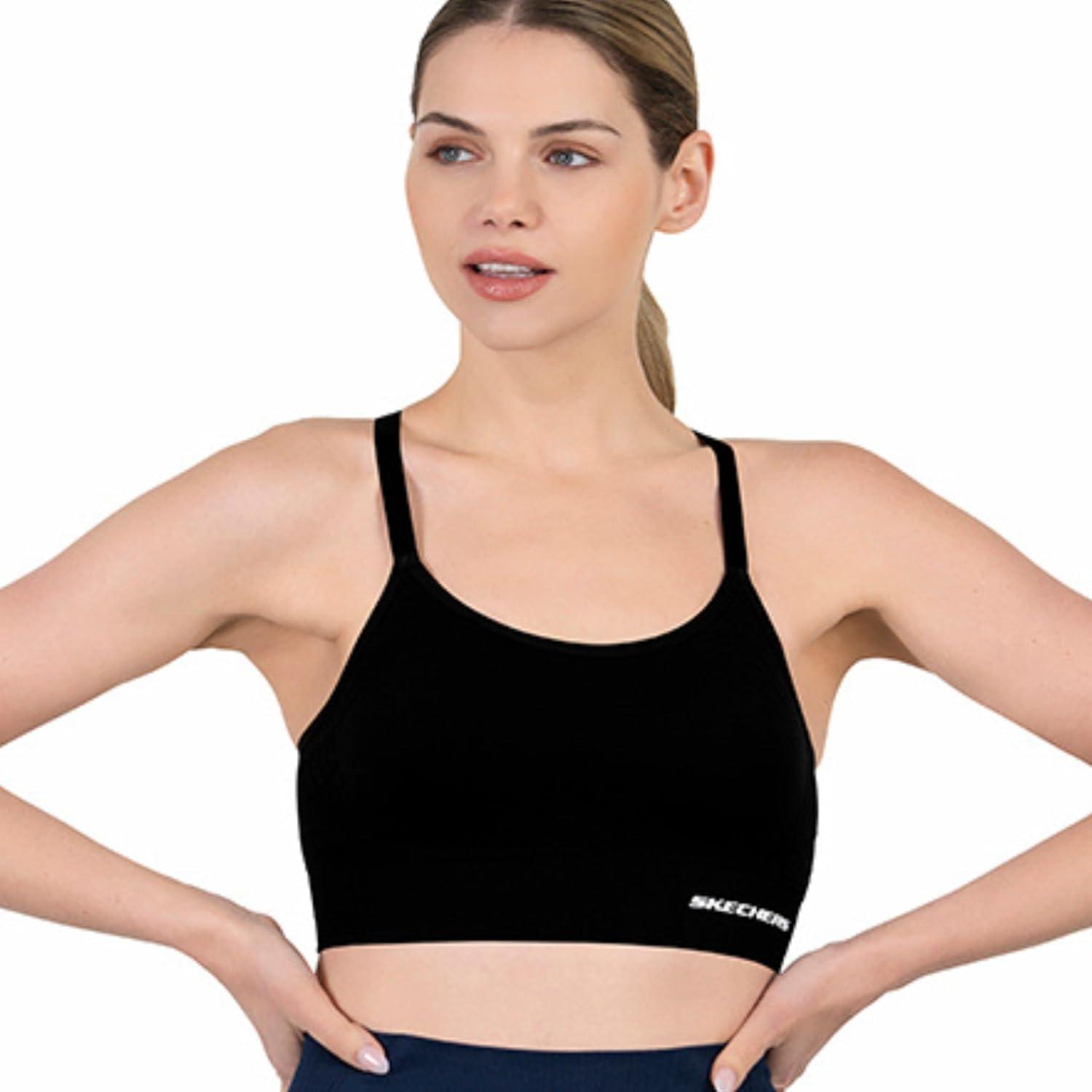 imageSkechers Womens Ladies Seamless Cami BraBlack Tanzine