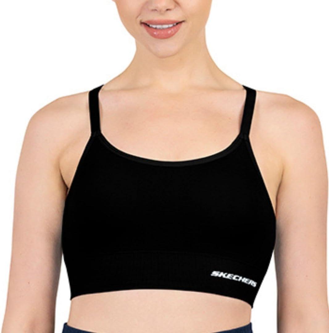 imageSkechers Womens Ladies Seamless Cami BraBlack Tanzine