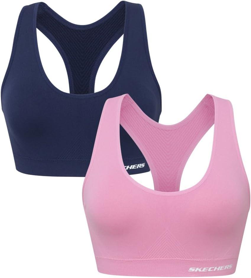 imageSkechers Womens Ladies Seamless Racerback BraSachet Pink Dress Blues