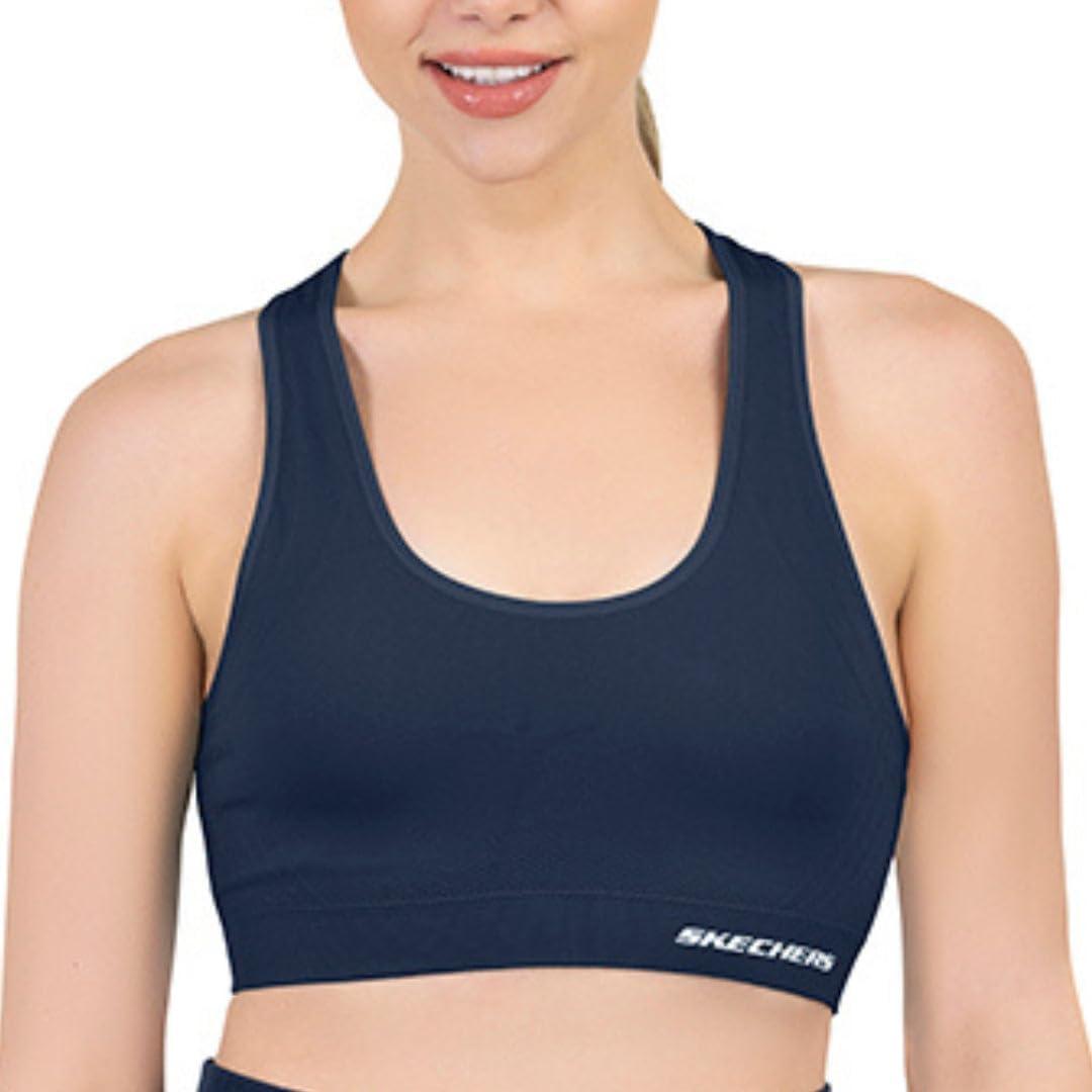 imageSkechers Womens Ladies Seamless Racerback BraSachet Pink Dress Blues